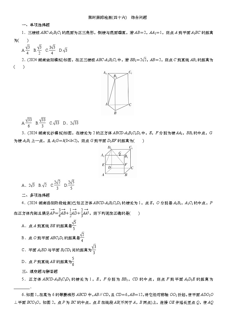 2025届高中数学一轮复习练习：第八章　限时跟踪检测(46)　综合问题（含解析）第1页