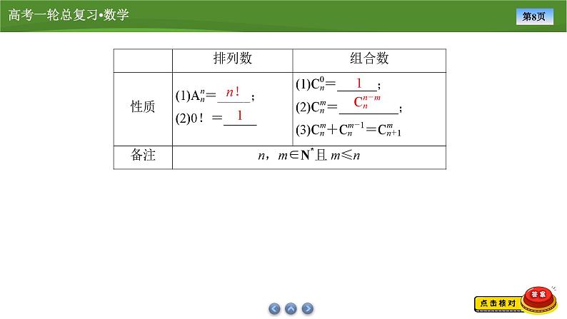2025届高中数学一轮复习课件：第十章　第4讲排列与组合第8页