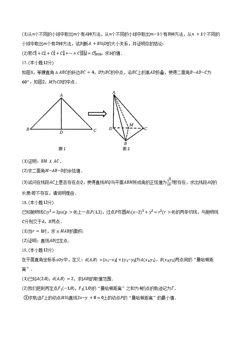 2024-2025学年江西省“三新协同教研共同体”高二上学期12月联考数学试题（含答案）第3页
