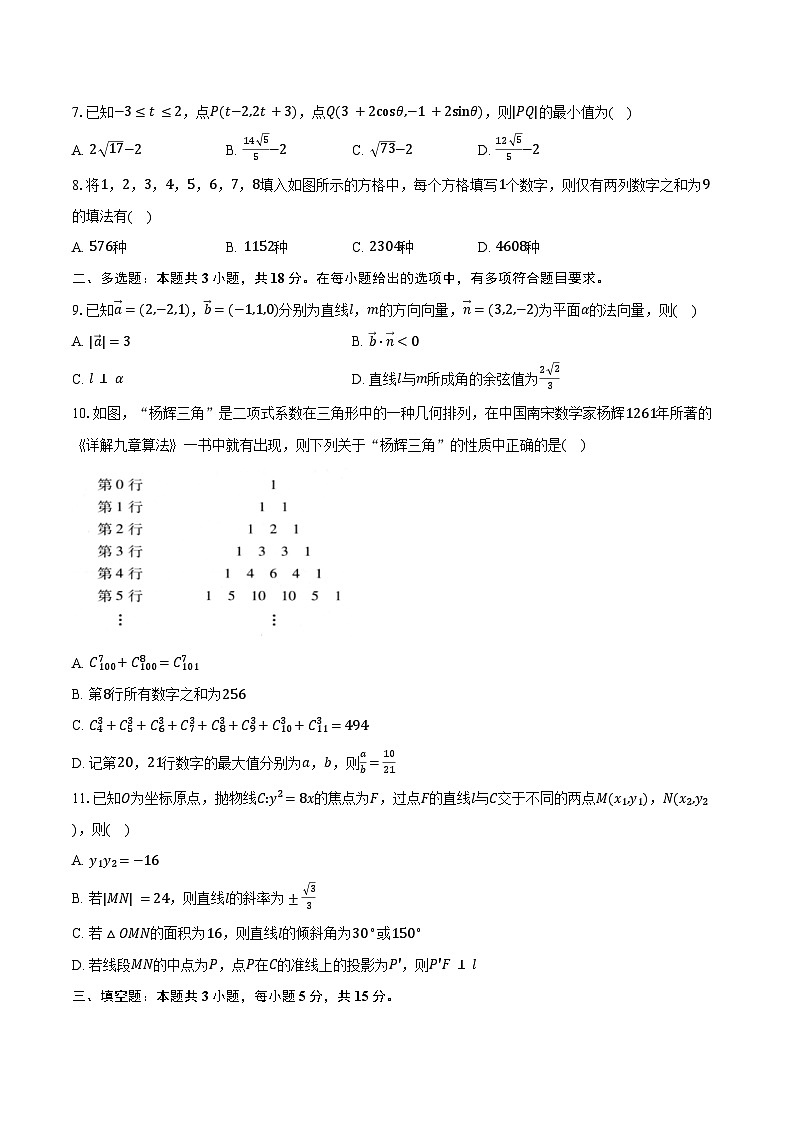 2024-2025学年江西省“上进稳派”高二上学期第二次学情检测数学试题（含答案）第2页