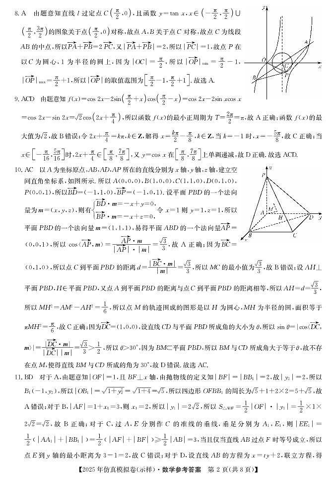25 高考仿真模拟卷（示样）—数学DA第2页