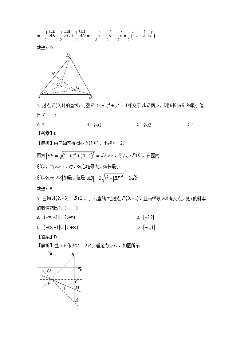 2023~2024学年福建省福州市六校高二(上)期末联考数学试卷(解析版)第2页