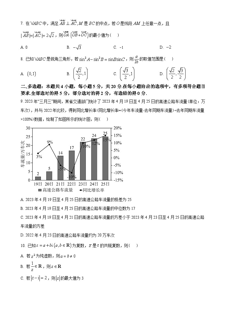 山东省菏泽市2022-2023学年高一下学期期末数学试题（学生版）第2页