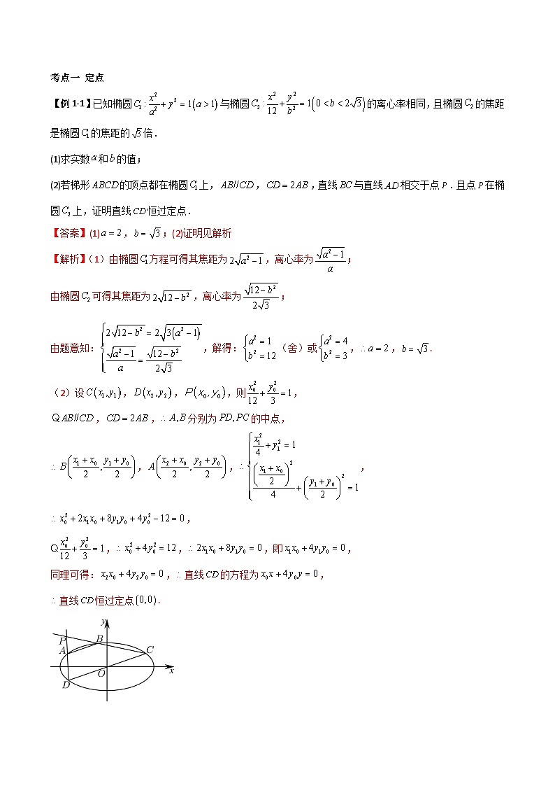 （寒假）人教A版高二数学寒假培优讲义+随堂检测+课后练习 第08讲 圆锥曲线三定问题及最值（教师版）第2页