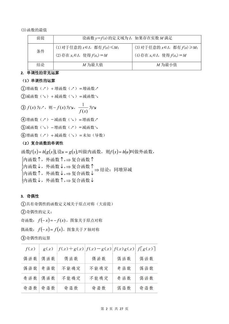 （寒假）新高考数学一轮复习考点精讲+巩固训练+随堂检测02 函数及其性质（教师版）第2页