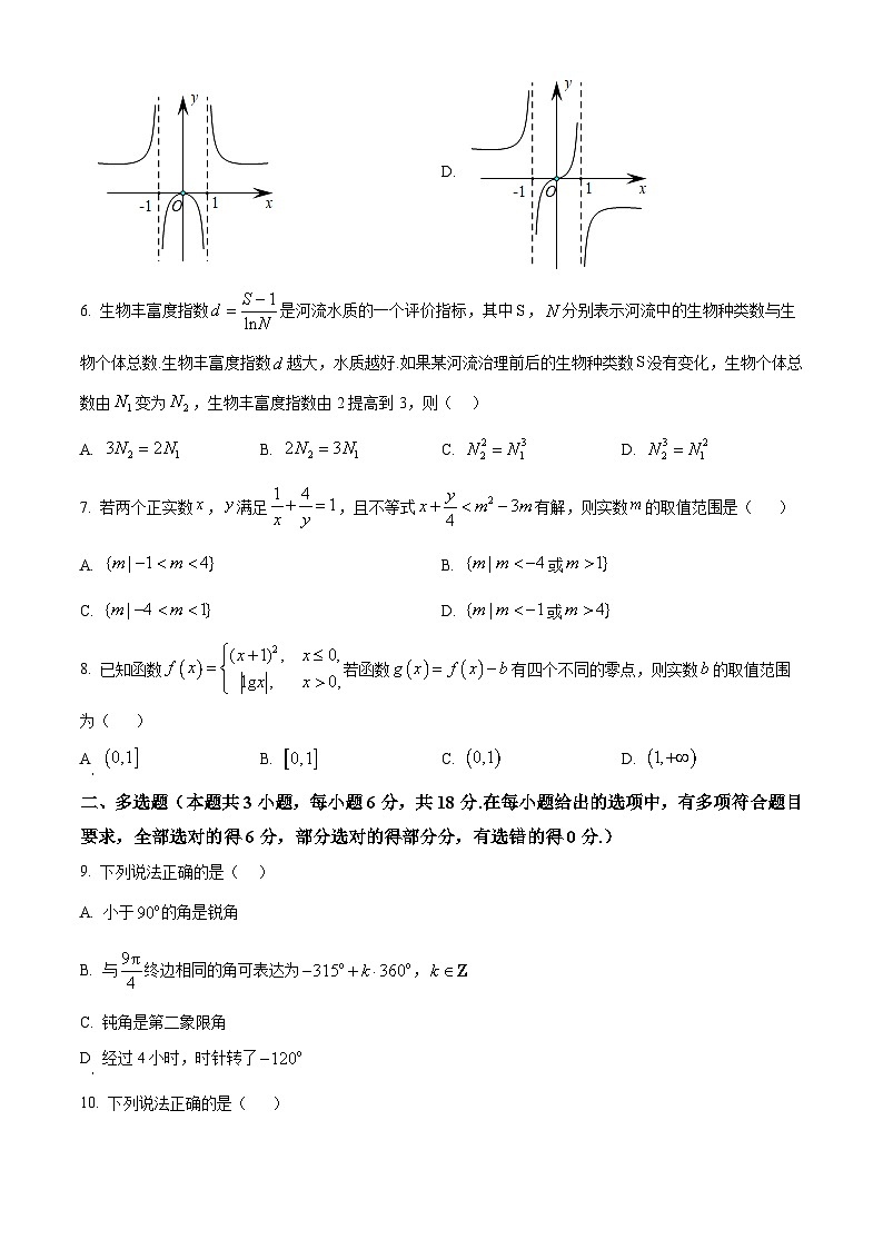 湖南省娄底市涟源市部分学校2024-2025学年高一上学期选科考试（12月）数学试题 Word版无答案第2页