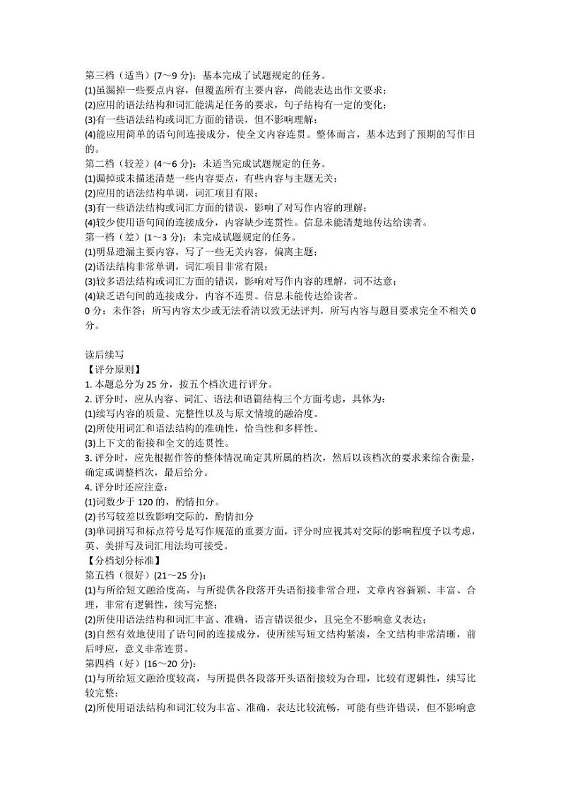 四川省名校联盟2025届高三12月联考英语答案第2页