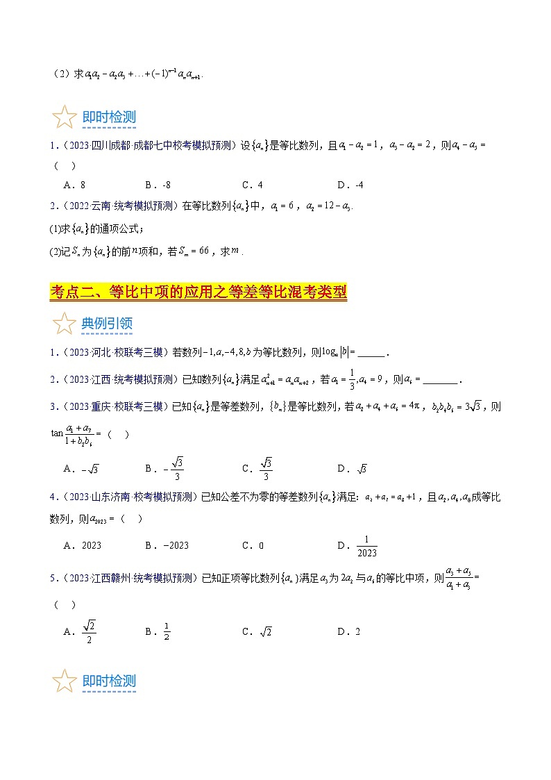 新高考数学一轮复习精品讲练测第6章第03讲 等比数列及其前n项和（学生版）第3页