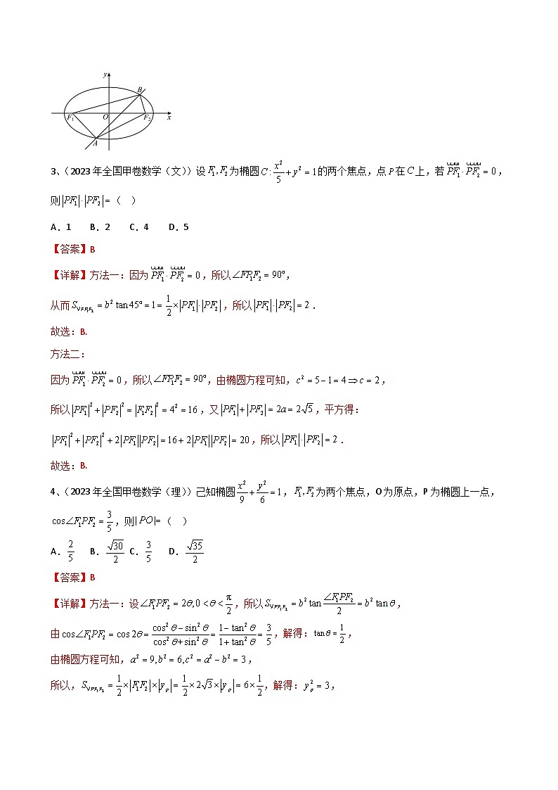 新高考数学二轮培优训练专题16  圆锥曲线中的椭圆问题（解析版）第2页