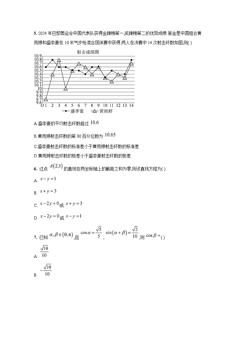 2024-2025学年黑龙江省鸡西市密山市高三上学期11月联考数学检测试题（附答案）第2页