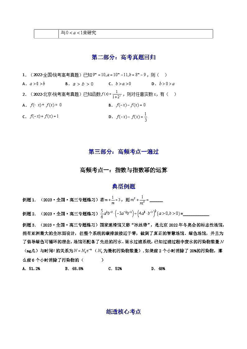 新高考数学一轮复习高频考点精讲精练第05讲 指数与指数函数（高频精讲）（原卷版）第3页