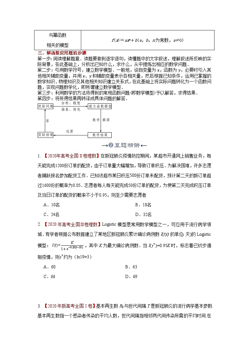 新高考数学一轮复习考点精讲+题型精练专题13 函数模型及应用（原卷版）第3页
