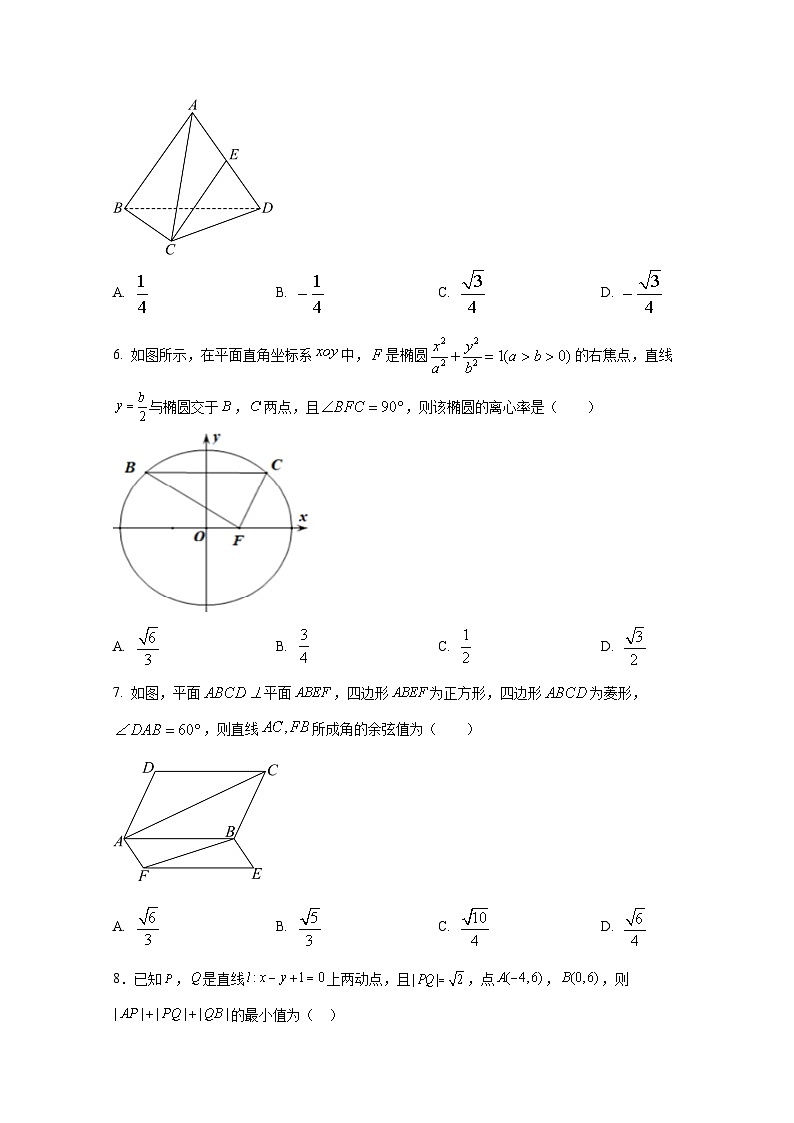 2024-2025学年四川省眉山市东坡区高二上学期11月期中数学检测试题（含答案）第2页