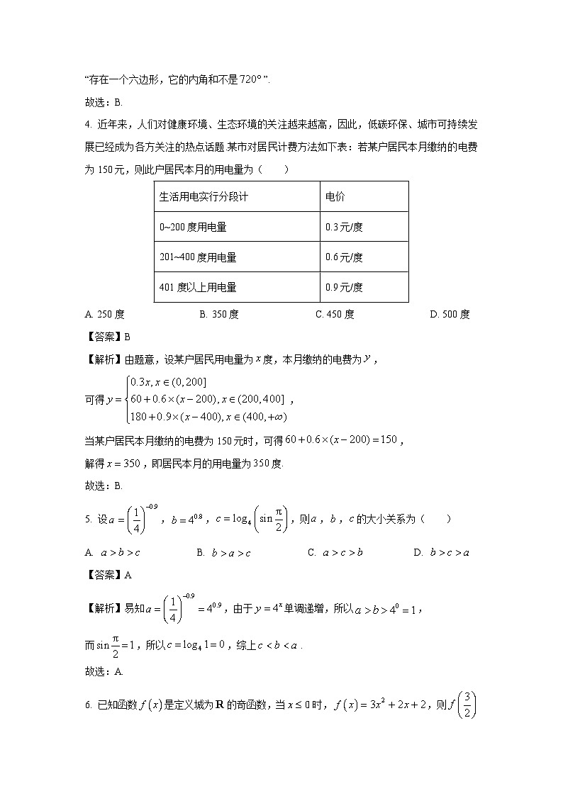 天津市四校2023-2024学年高一（上）期末联考数学试卷（解析版）第2页