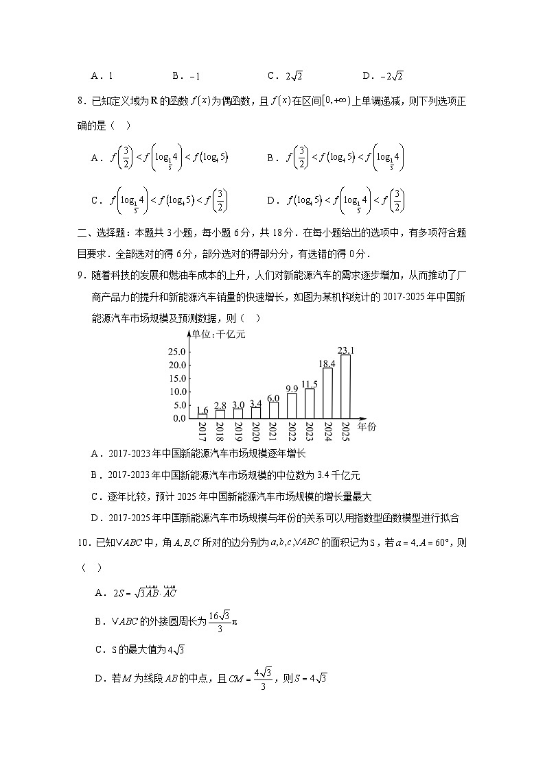 【八省联考】2025届普通高中学业水平合格性考试数学考前猜想卷（二模）第2页