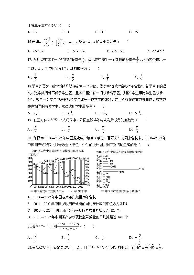 2025届江苏省普通高中学业水平合格性考试数学全真模拟试卷（二模）含解析第3页