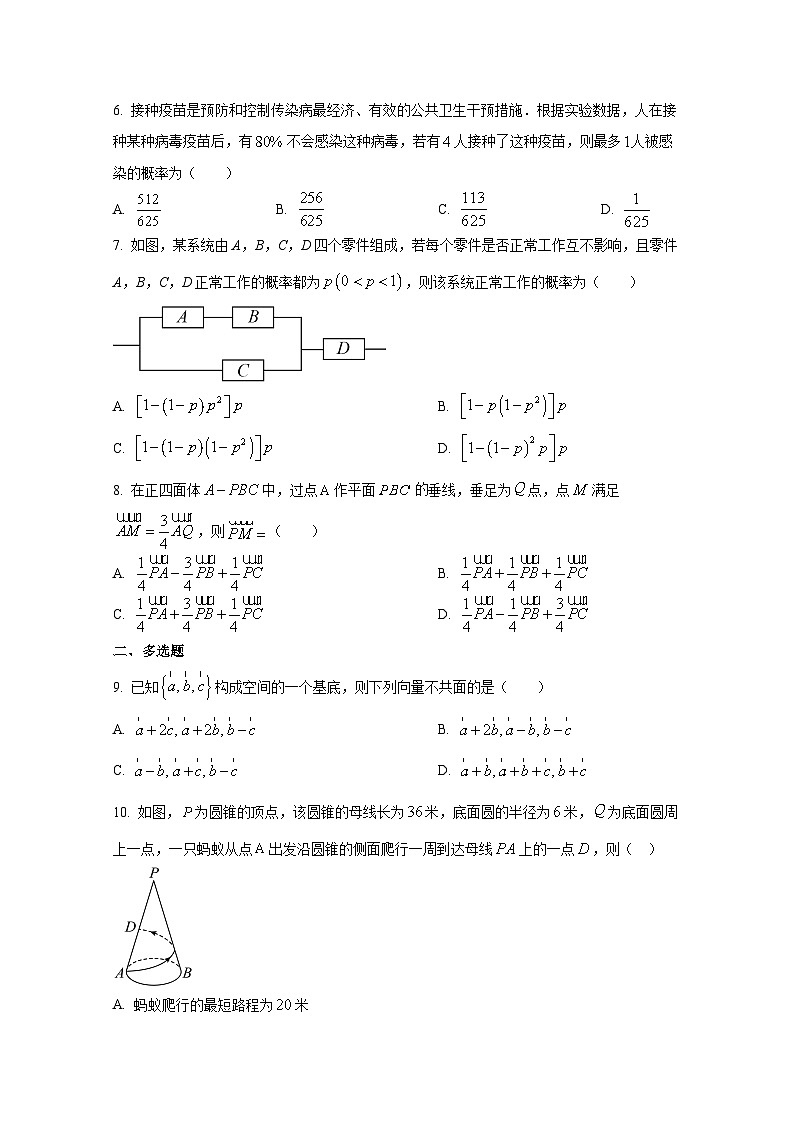 2024-2025学年四川省眉山市东坡区高二上册11月期中联考数学检测试题第2页