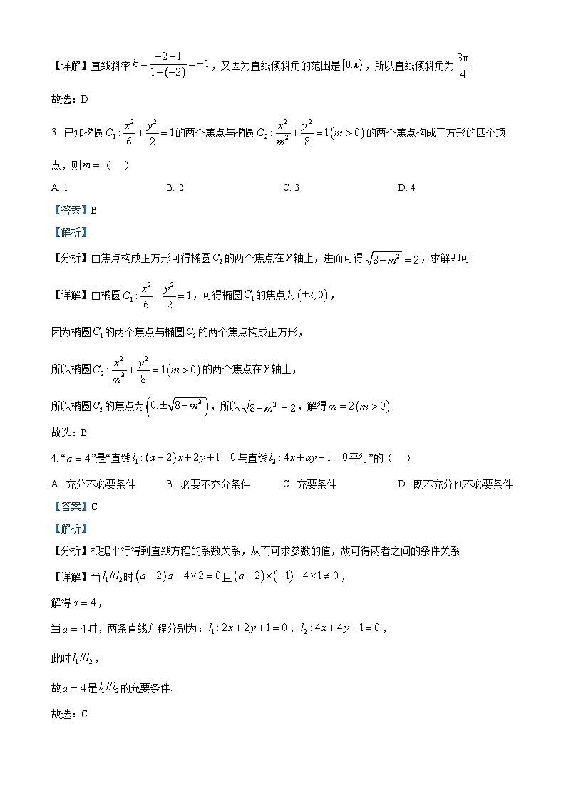 湖北省市级示范高中智学联盟2024-2025学年高二上学期12月联考数学试题含解析第2页