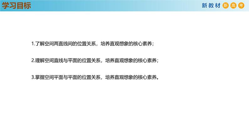 高中数学人教A版(必修第二册)教学课件8.4.2空间点、直线、平面之间的位置关系第3页