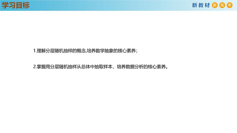 高中数学人教A版(必修第二册)教学课件9.1.2分层随机抽样第3页