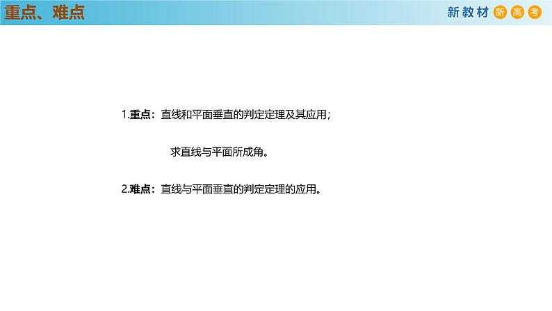 高中数学人教A版(必修第二册)教学课件8.6.2直线与平面垂直（第1课时）第4页