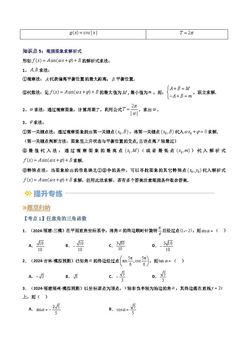 专题05 三角函数（共13大考点）（原卷版）第3页
