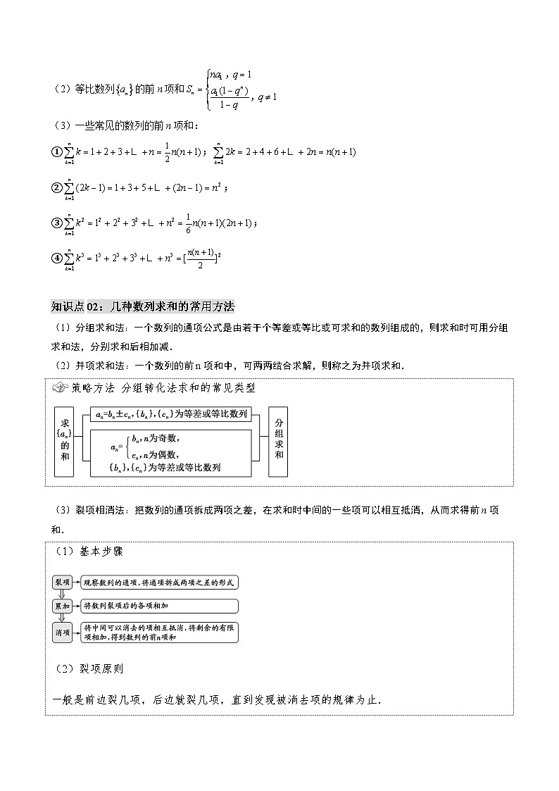 专题10 数列前n项和公式的求法（思维导图+知识串讲+七大题型+过关检测）（原卷版）第2页