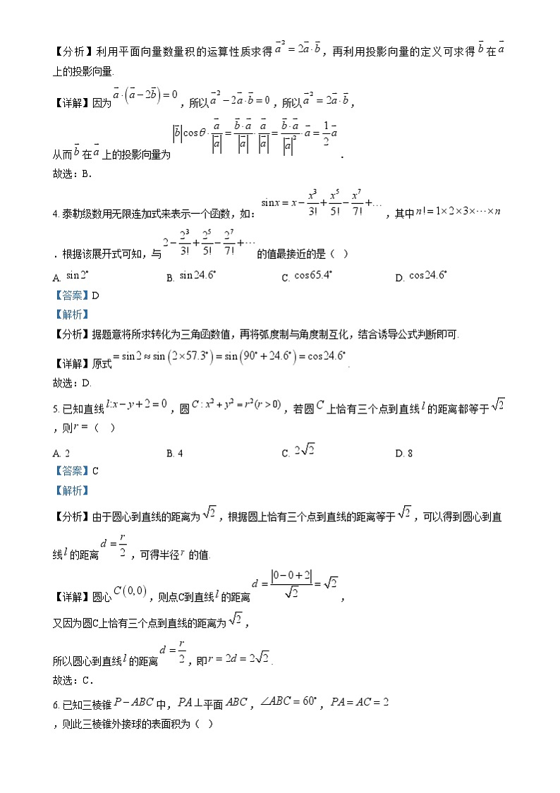 重庆市第十一中学教育集团2024-2025学年高三上学期第四次质量检测数学试题 Word版含解析第2页
