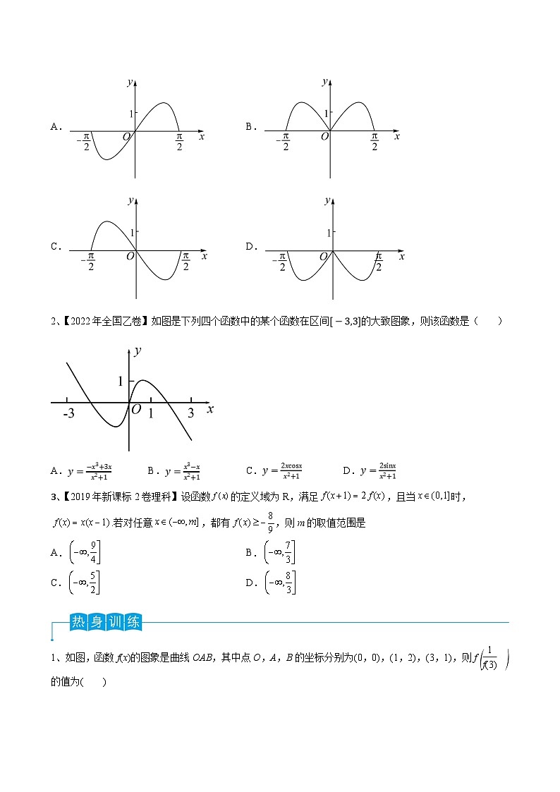 新高考数学一轮复习考点分类讲与练第14讲 函数的图象（原卷版）第2页