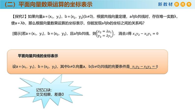 高中数学人教A版(必修第二册)教学课件6.3.4平面向量的数乘运算的坐标表示第8页