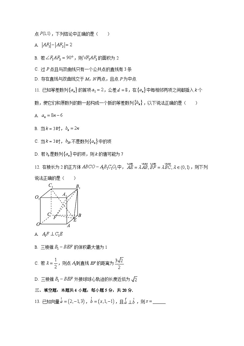 2024-2025学年河北省石家庄市高二上册期末数学检测试题（含解析）第3页