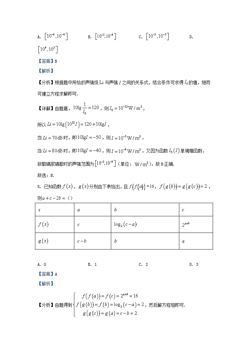 安徽省阜阳市2023_2024学年高一数学上学期期中试题含解析第3页