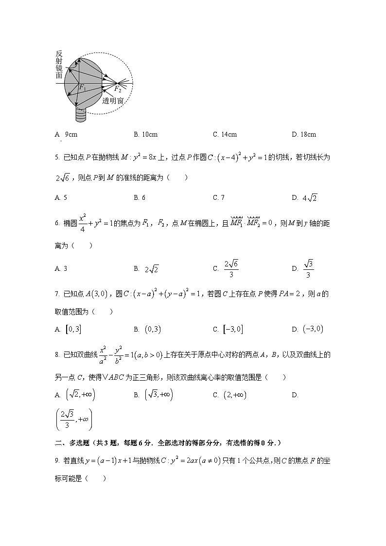 2024-2025学年重庆市荣昌区高二上册第一次月考数学检测试卷（含解析）第2页