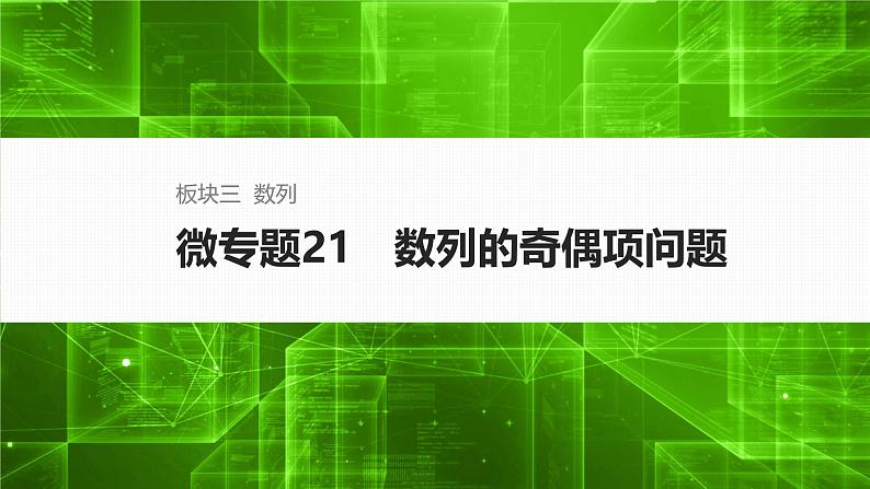 微专题21　数列的奇偶项问题第1页