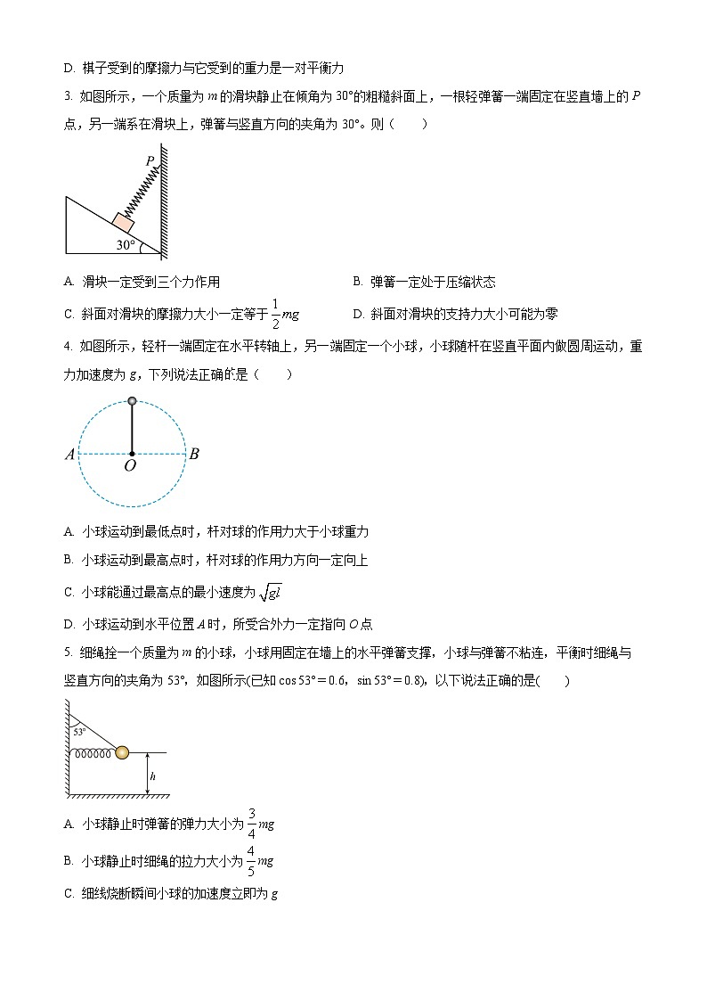 安徽省六安市第二中学2024-2025学年高三上学期10月月考物理第2页