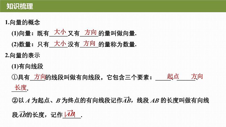 2024-2025学年第二学期高一数学人教A版必修二同步课件6.1　平面向量的概念第7页