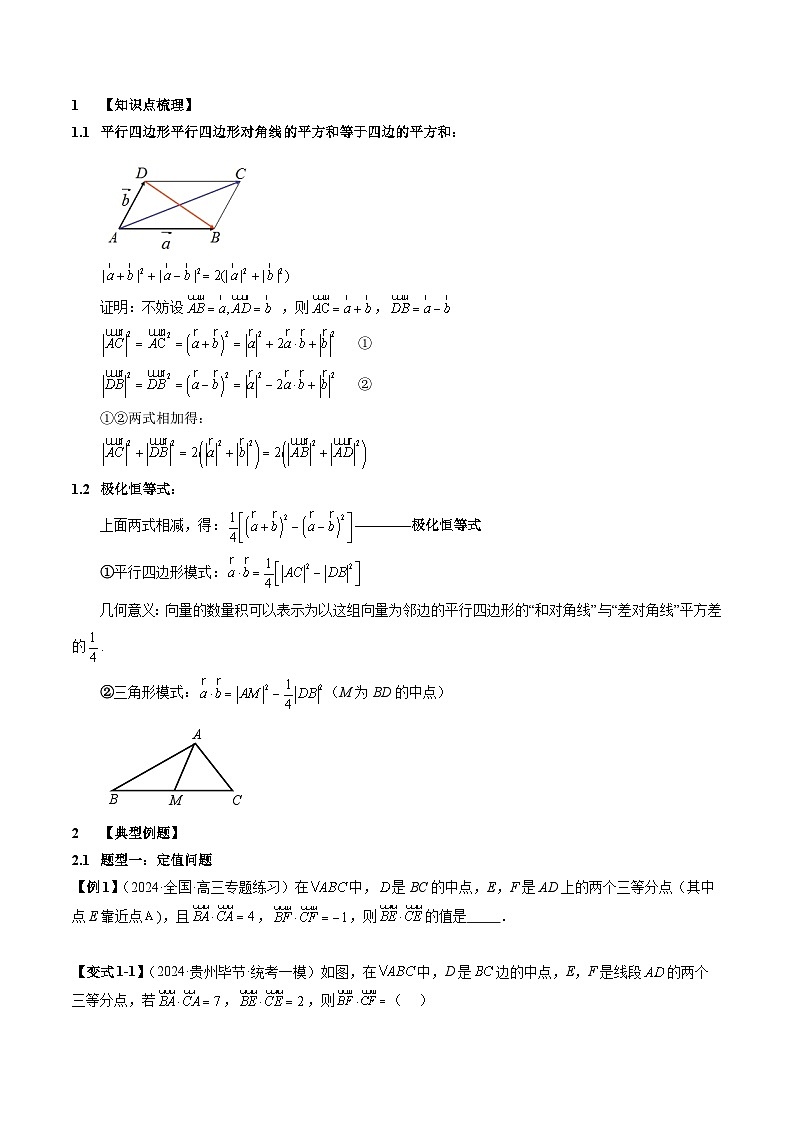 重难点02 极化恒等式【三大题型】（精讲）（原卷版）第2页