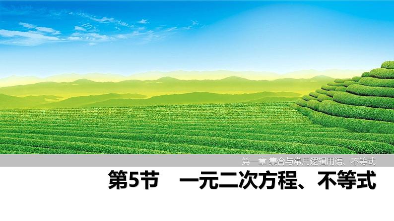 2025高考数学一轮复习-第1章-第5节 一元二次方程、不等式【课件】第1页