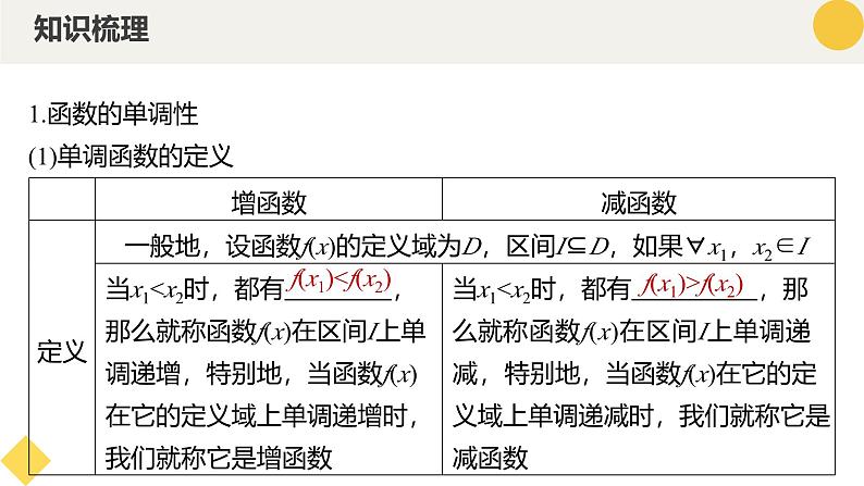 高中数学人教A版2019必修第一册同步课件3.2.1单调性与最大（小）值（九大题型）第6页
