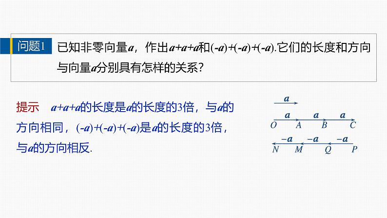2024-2025学年第二学期高一数学人教A版必修二同步课件6.2.3　向量的数乘运算第6页