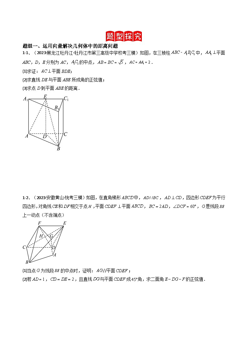 【高考数学】二轮优化提优专题训练：专题13 运用空间向量研究立体几何问题（2）（原卷版）第2页