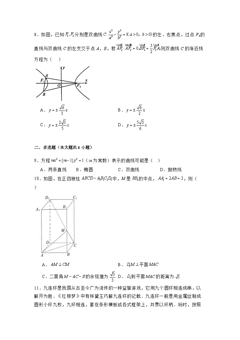 2024-2025学年河南省信阳市固始县高二上学期期末考试数学检测试卷（附解析）第2页