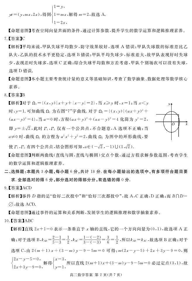 2026届地区期末数学答案第2页