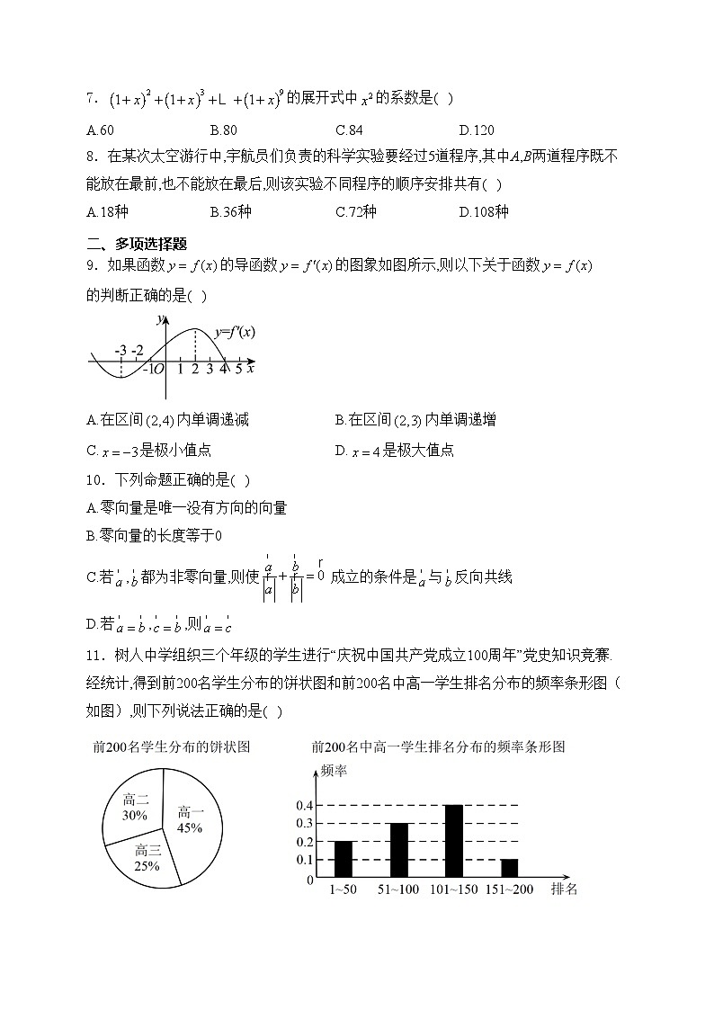 湖北省随州市2025届高三上学期1月期末联考数学试卷(含答案)第2页
