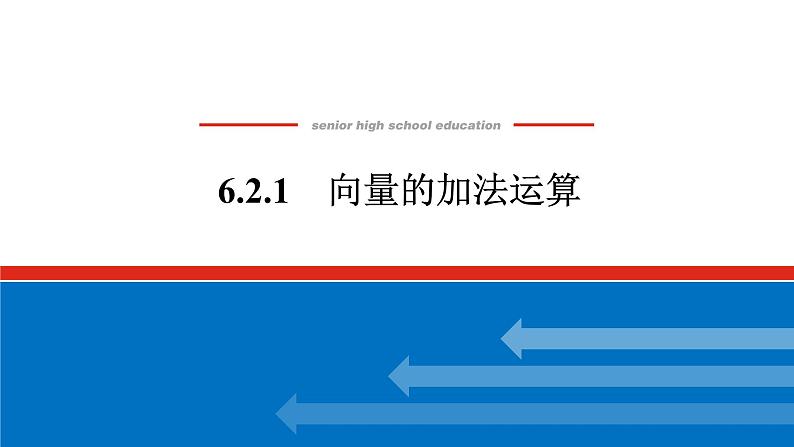 人教版高中数学必修第二册6.2.1向量的加法运算【课件】第1页