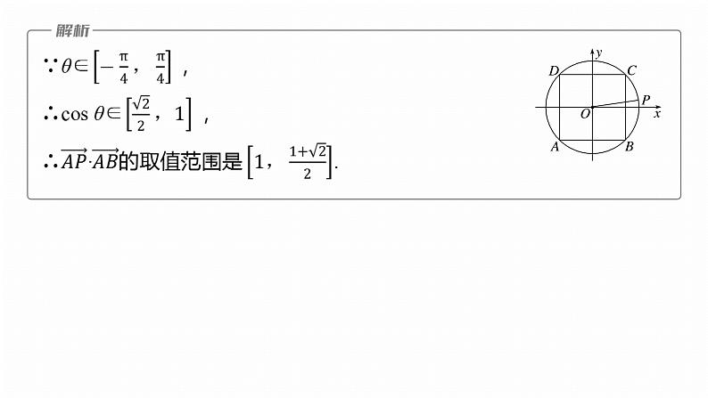专题二　微重点2　平面向量数量积的最值与范围问题--2025年高考数学大二轮专题复习（课件）第7页