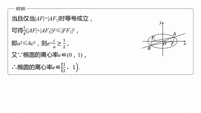 专题六　微重点1　离心率的范围--2025年高考数学大二轮专题复习（课件）第7页