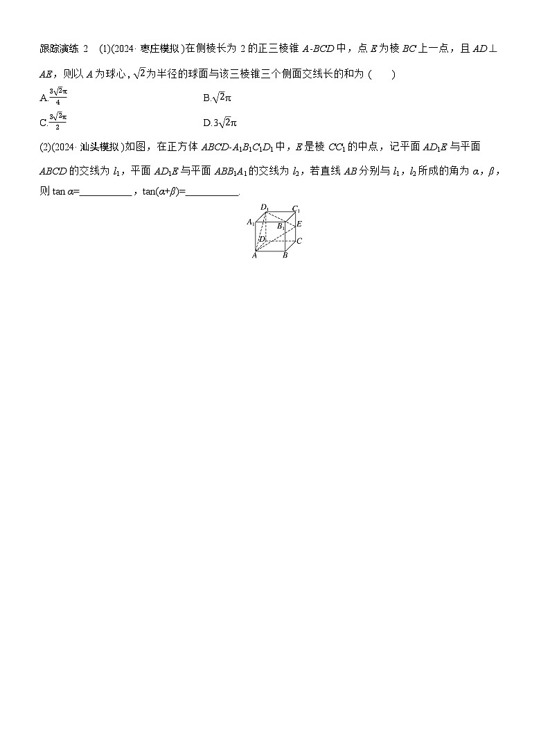 专题四　微重点2　截面、交线问题 --2025年高考数学大二轮专题复习（学生版）第3页