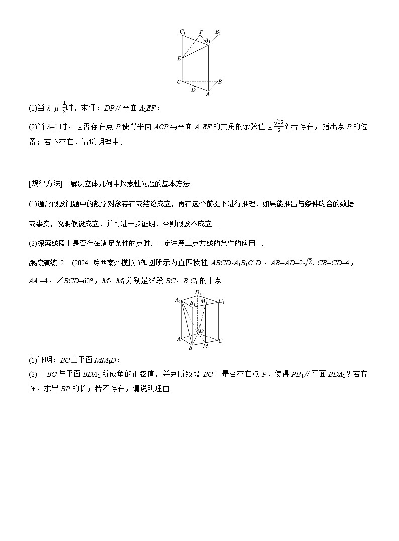 专题四　微专题3　空间向量与距离、探究性问题 --2025年高考数学大二轮专题复习（学生版）第3页