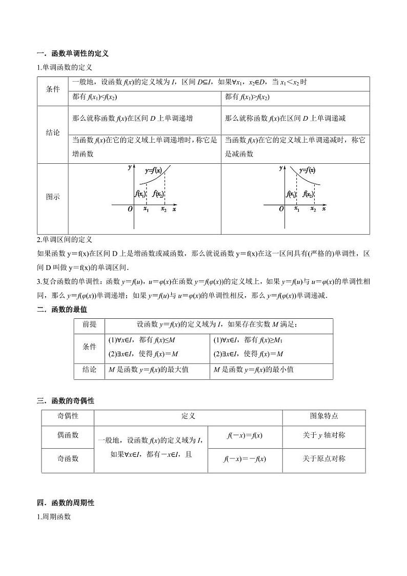 3.2 函数的性质（精讲）（学生版） 2024年高考数学一轮复习一隅三反系列（新高考）第2页